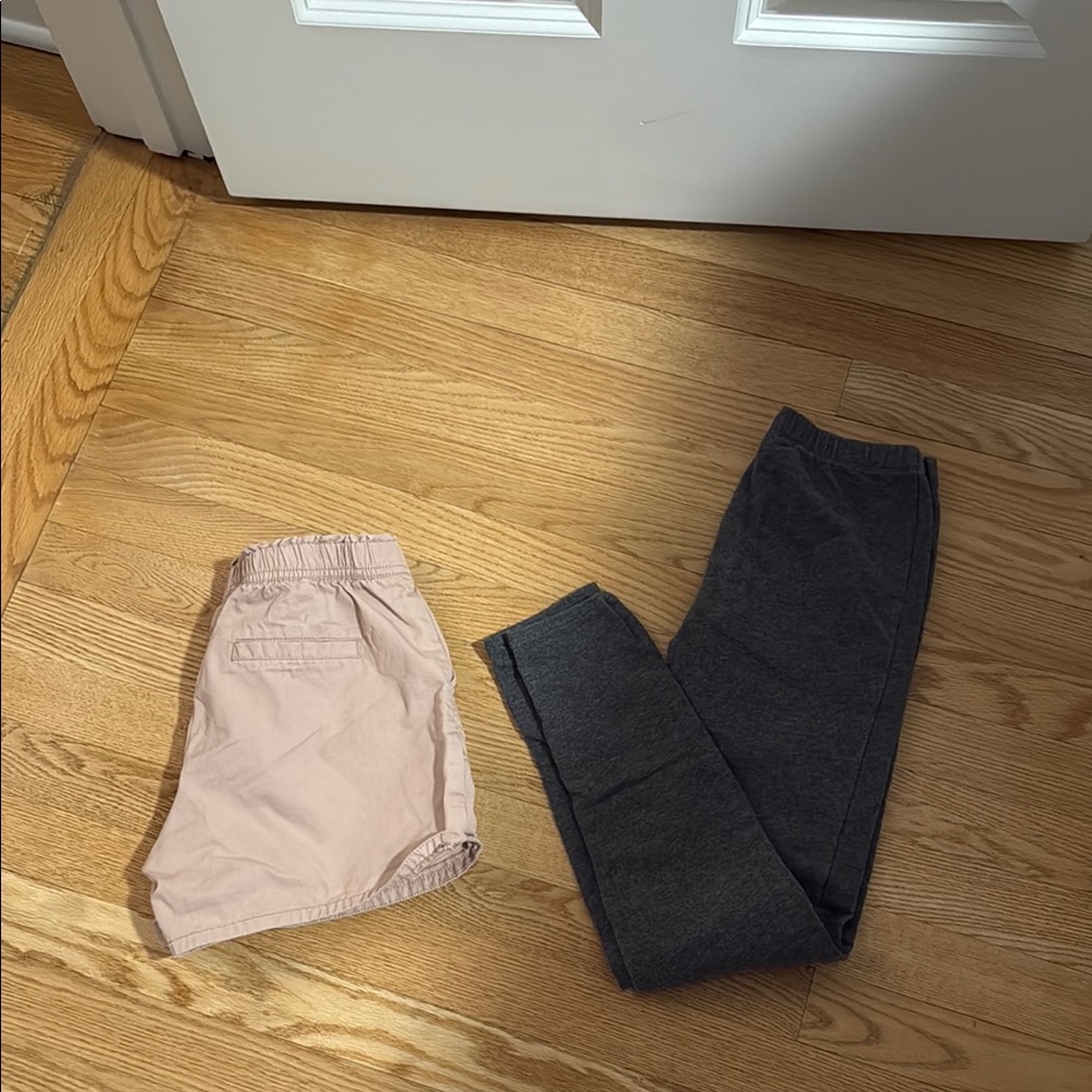 GAP Dusty Pink Shorts and Gray Leggings Comfortable Fit